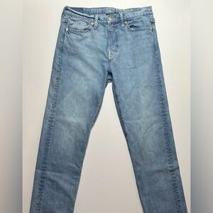 American Eagle Original Straight Blue Jeans, Easy Flex, Light Wash, 30x32